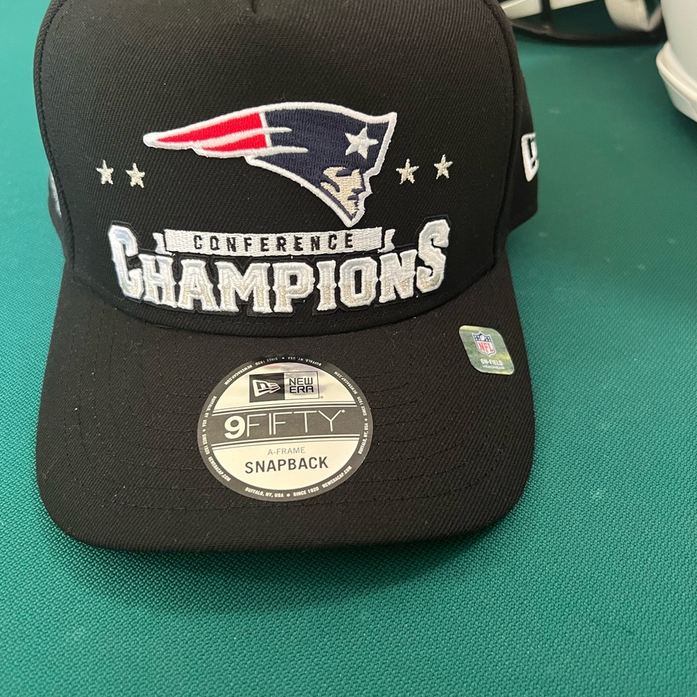 New Era 9FIFTY Black Conference Champions Snapback Hat Patriots